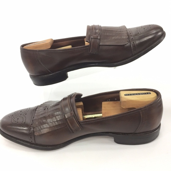 ALLEN EDMONDS Montague Brown Cap Toe Oxfords 12 W - Picture 7 of 8